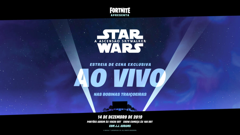 Assista a uma cena de Star Wars: A Ascensão Skywalker em evento ao vivo de Fortnite