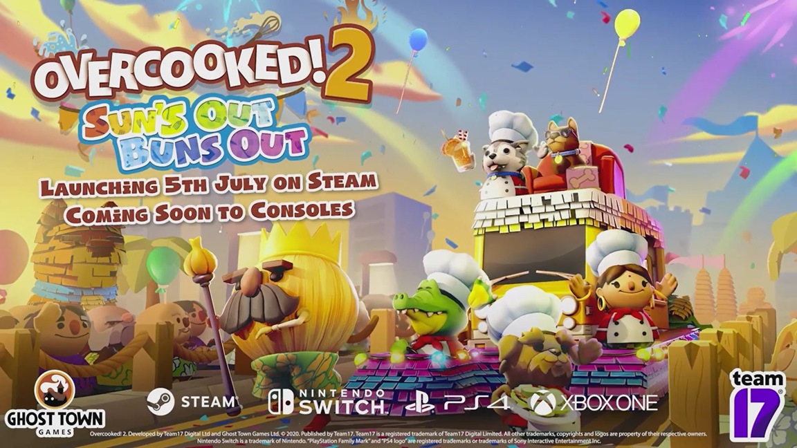 Overcooked 2 Sun's Out Buns DLC