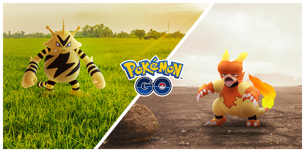 Pokémon GO: Novembro terá dois Dias Comunitários com Electabuzz e Magmar