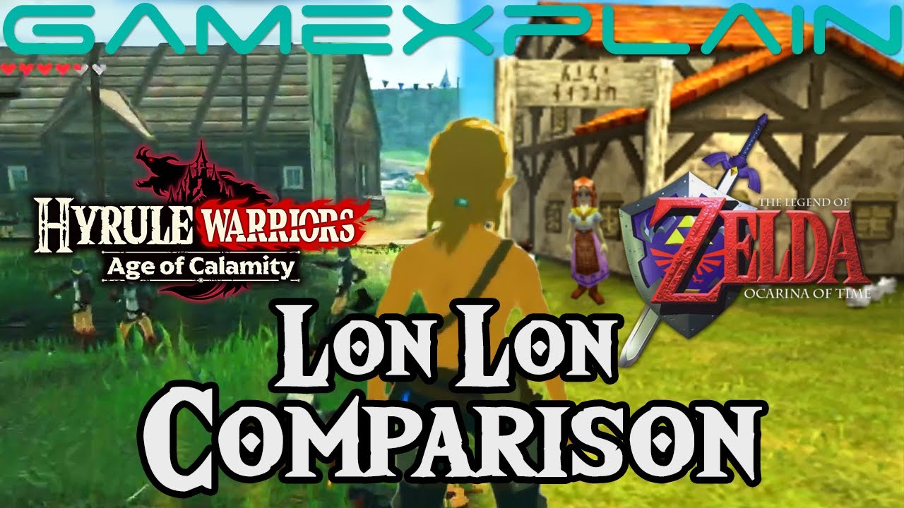 Comparando Lon Lon Ranch de Hyurle Warriors: Age of Calamity e The Legend of Zelda: Ocarina of Time