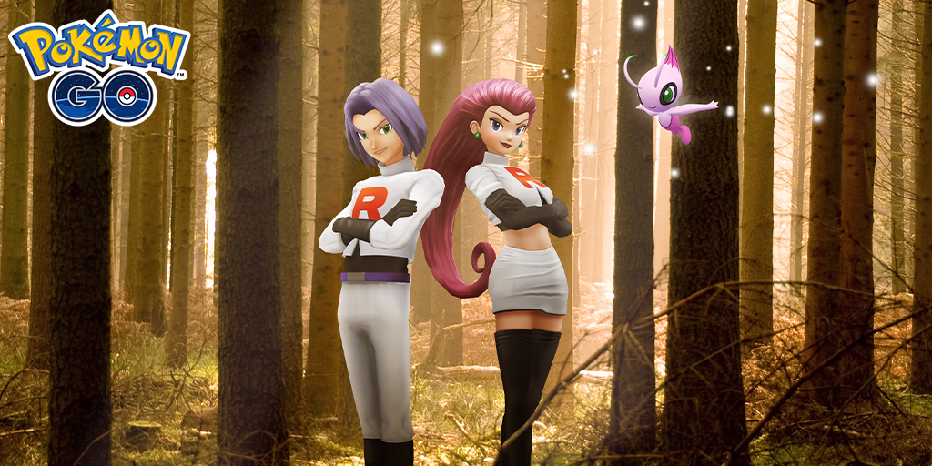 Pokémon GO: evento de divulgação do filme Segredos da Selva traz Jesse e James e Celebi Shiny