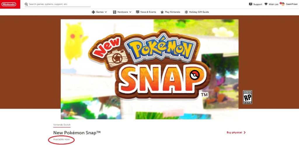 [Rumor - Confirmado] New Pokémon Snap aparece no site da Nintendo