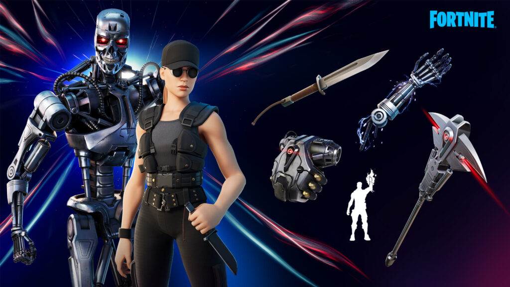 Sarah Connor e o Exterminador do Futuro T-800 juntam-se a Fortnite