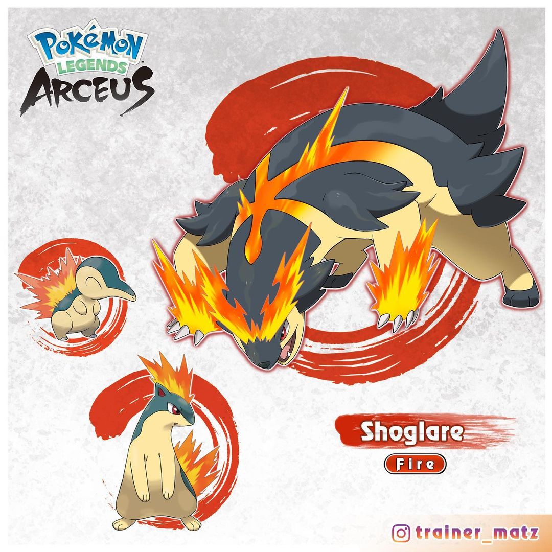 Fã imagina os iniciais de Pokémon Legends: Arceus com formas