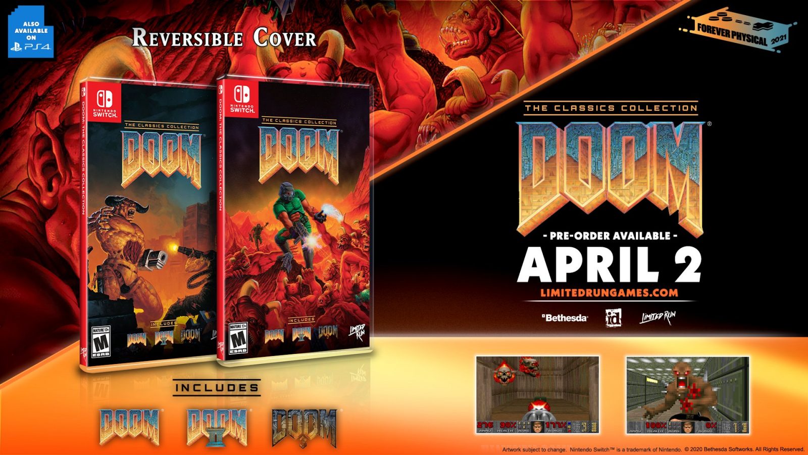 Limited Run Games anuncia DOOM: The Classic Collection para o Nintendo Switch