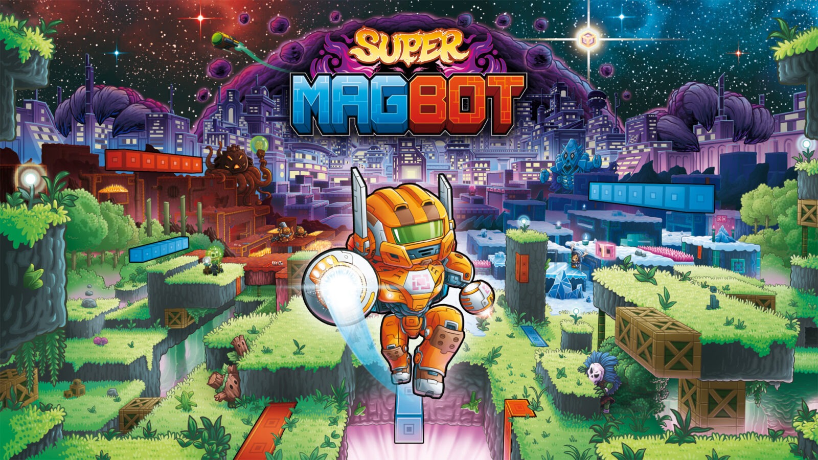 Super Magbot: plataforma magnético chega ao Switch em Junho