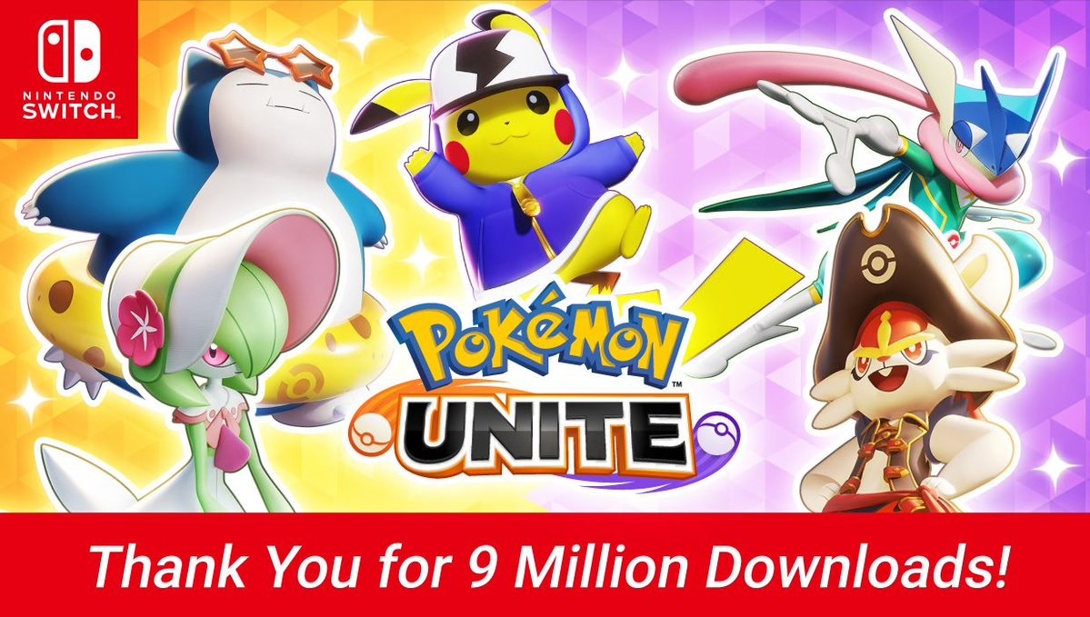Pokémon Unite ultrapassa a marca de 9 milhões de downloads no Switch, Aeos Tickets serão distribuídos