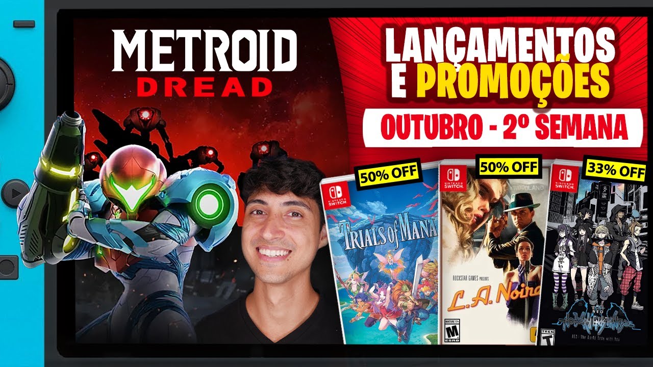 Lançamentos para Nintendo Switch de 4 a 10 de outubro