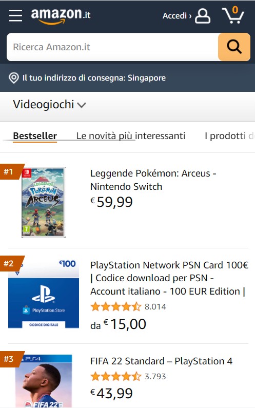 Pokémon Legends: Arceus é o jogo mais vendido da Amazon de diversos países