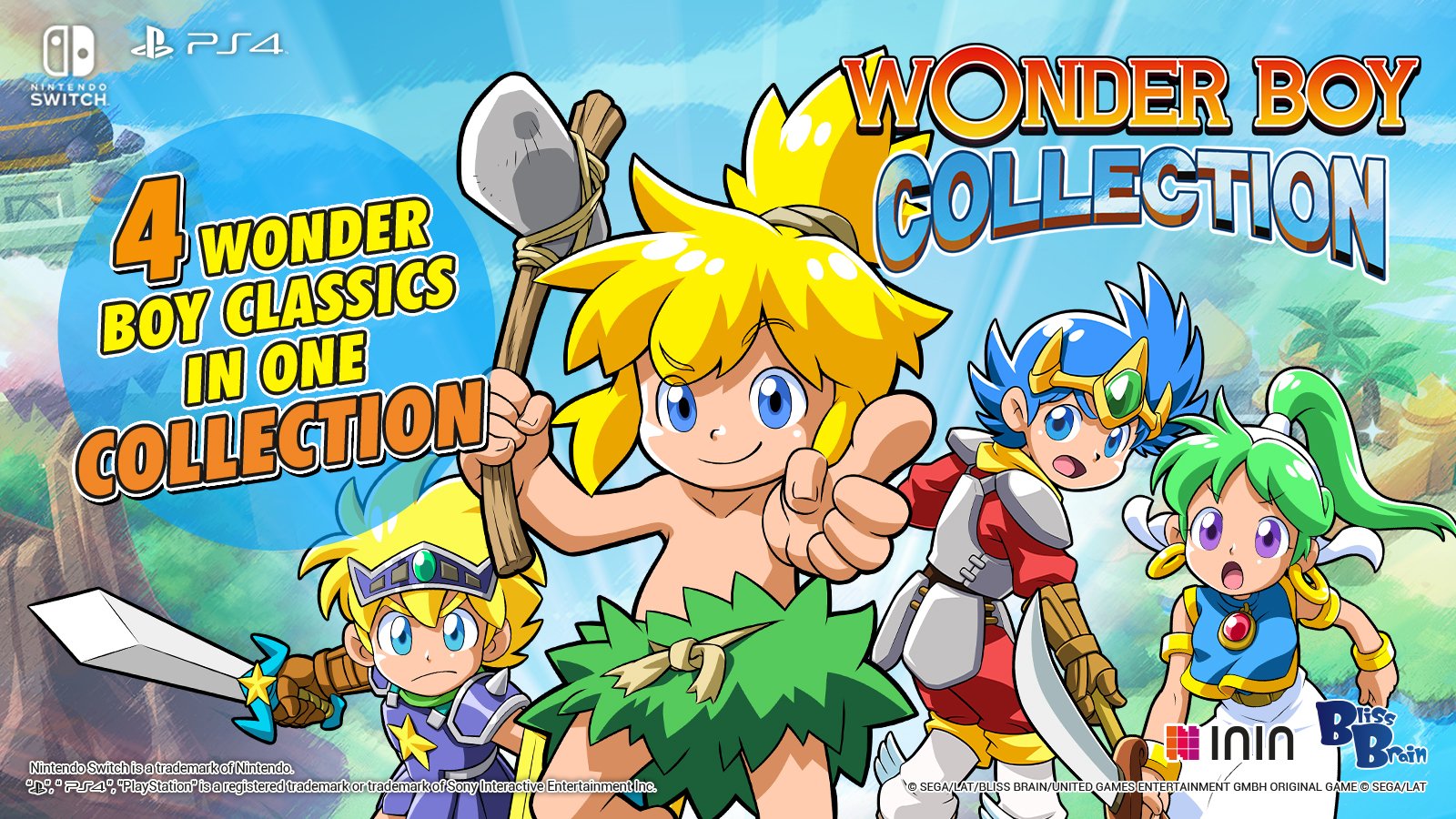 Wonder Boy Collection anunciada oficialmente com trailer e chega ainda em 2022