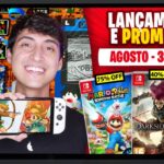 Lançamentos para Nintendo Switch de 15 a 21 de agosto