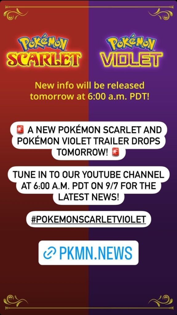 Pokémon Scarlet e Violet, 9ª geração, é revelado em trailer; veja