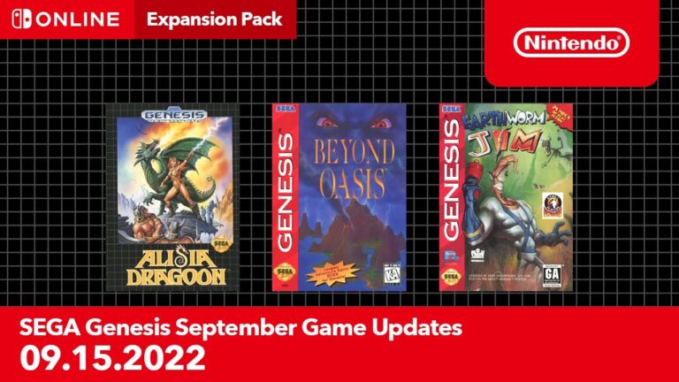 Novas adições ao Sega Genesis do Nintendo Switch Online + Expansion Pack