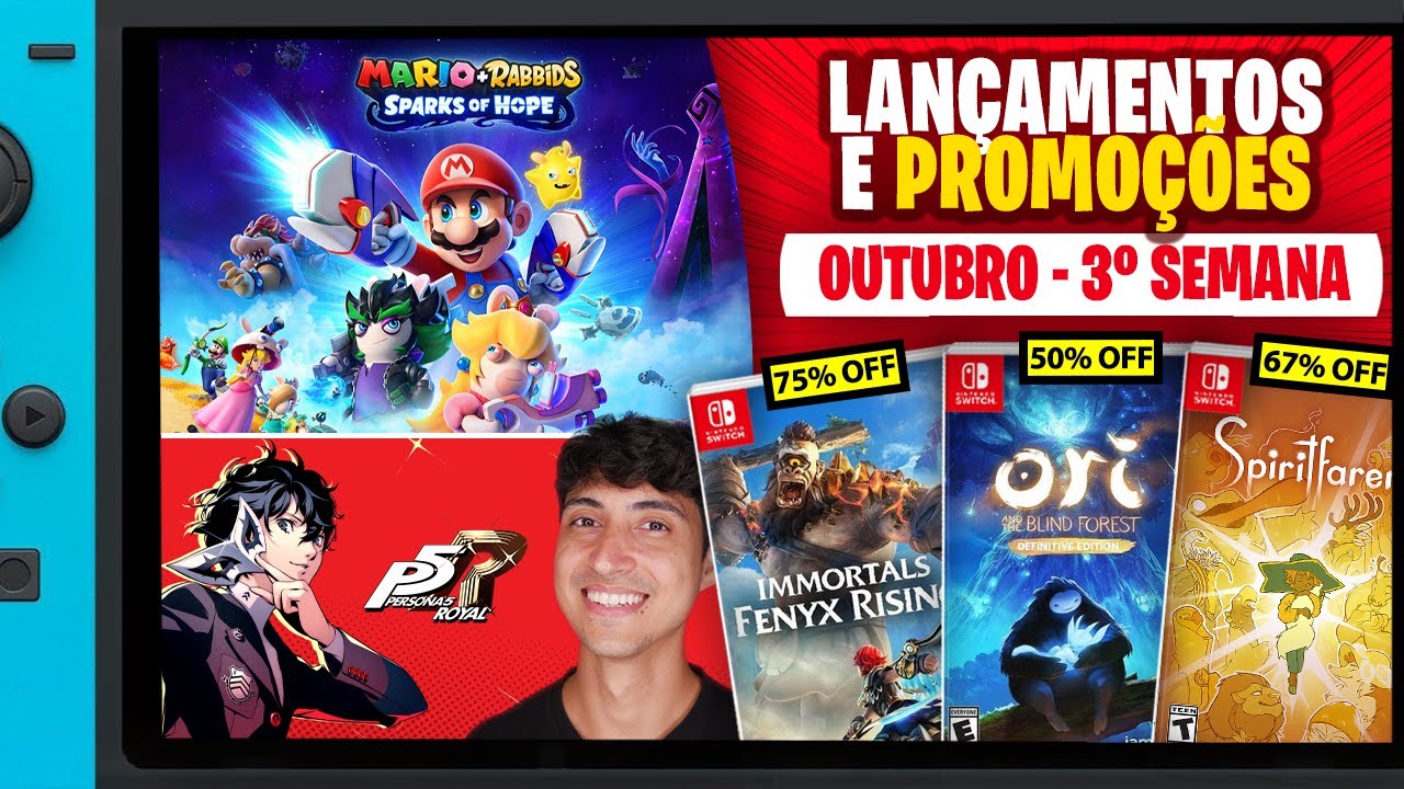 Lançamentos para Nintendo Switch de 18 a 24 de outubro