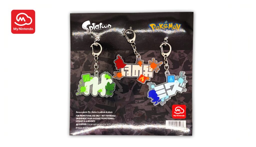 My Nintendo adiciona conjunto de chaveiros Splatoon x Pokémon Splatfest