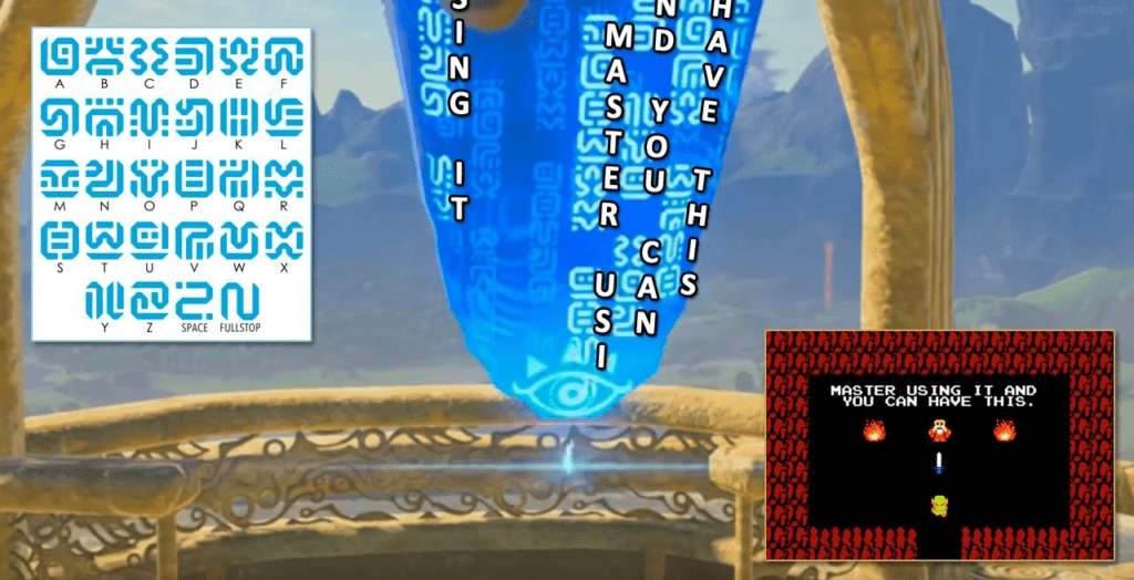 Curiosidades de The Legend of Zelda: Breath of the Wild: #032 - Textos secretos modificados
