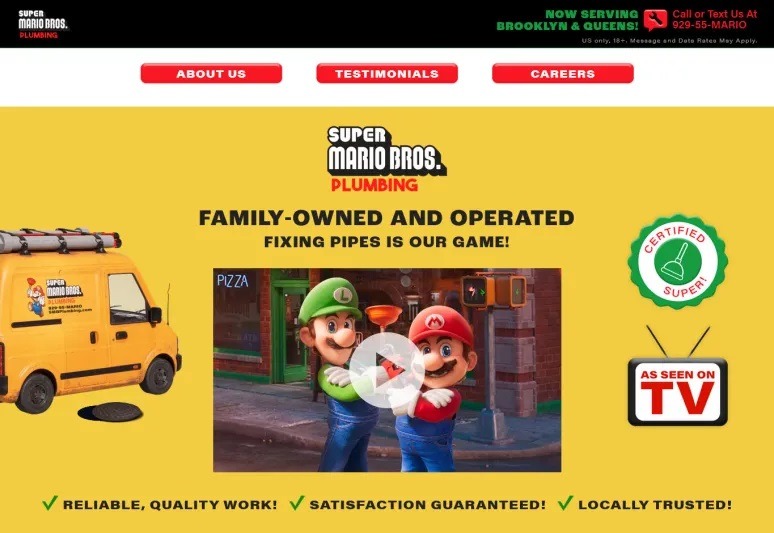 Comercial e site de Super Mario Bros. O Filme entram no ar