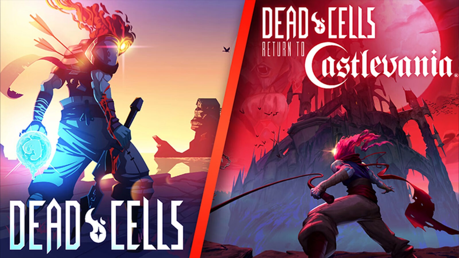 DLC Return to Castlevania - Dead Cells - Imagem mostrando o jogo base e a DLC