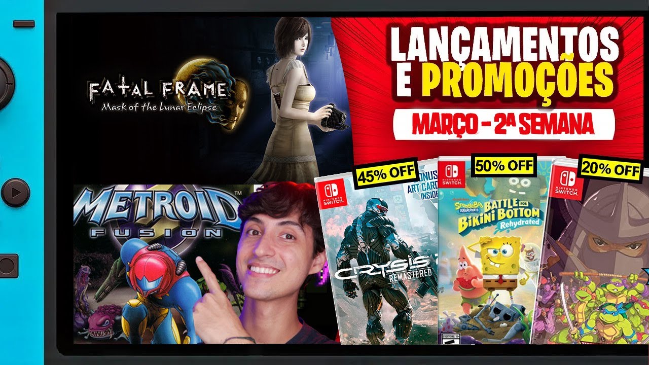 Lançamentos para Nintendo Switch de 6 a 12 de março