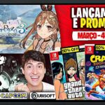 Lançamentos para Nintendo Switch de 20 a 26 de março