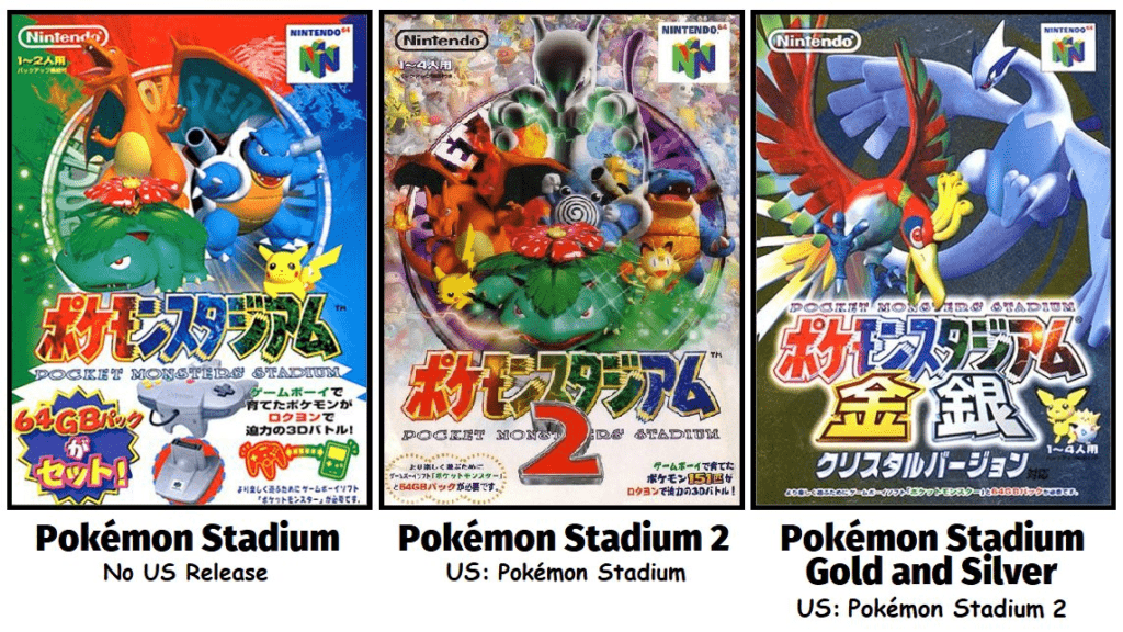 Existem quantos Pokémon Stadium no Japão?