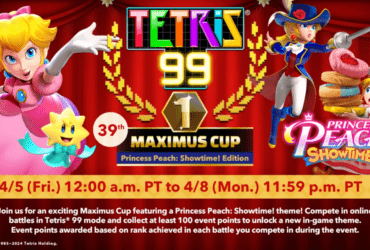 Nintendo anuncia nova edição da Maximus Cup de Tetris 99 com destaque para Princess Peach