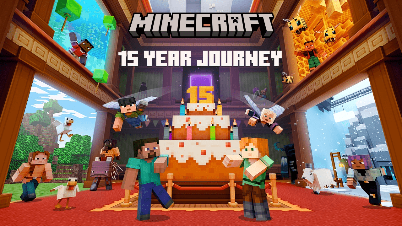 Minecraft lança mapa de museu gratuito pelo seu aniversário de 15 anos