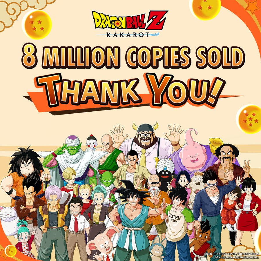 Dragon Ball Z: Kakarot comemora 8 milhões de cópias vendidas