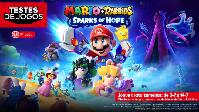 Nintendo anuncia semana de testes para Mario + Rabbids: Sparks of Rope