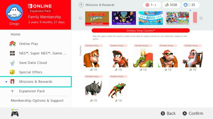 Nintendo disponibiliza novos ícones do Switch Online de Donkey Kong Country