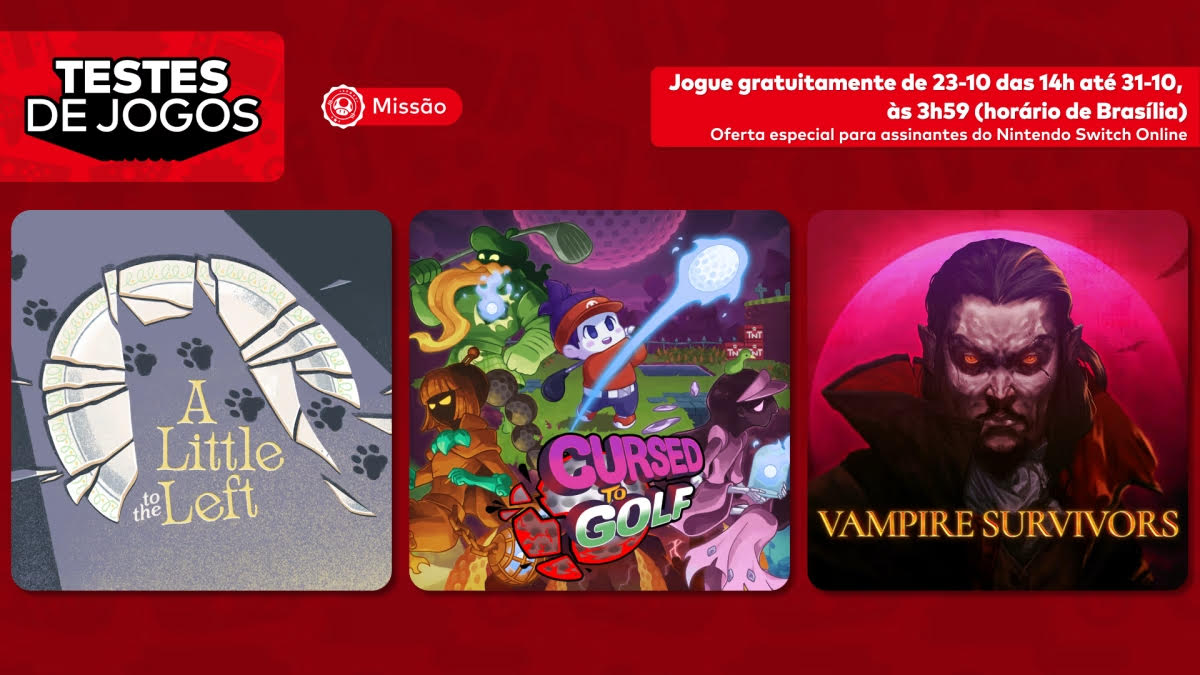 Nintendo inicia hoje semana de teste tripla de jogos para assinantes do NSO