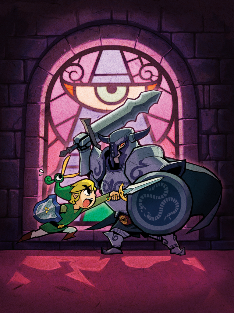 The Minish Cap - Link versus Darknut - Official Art