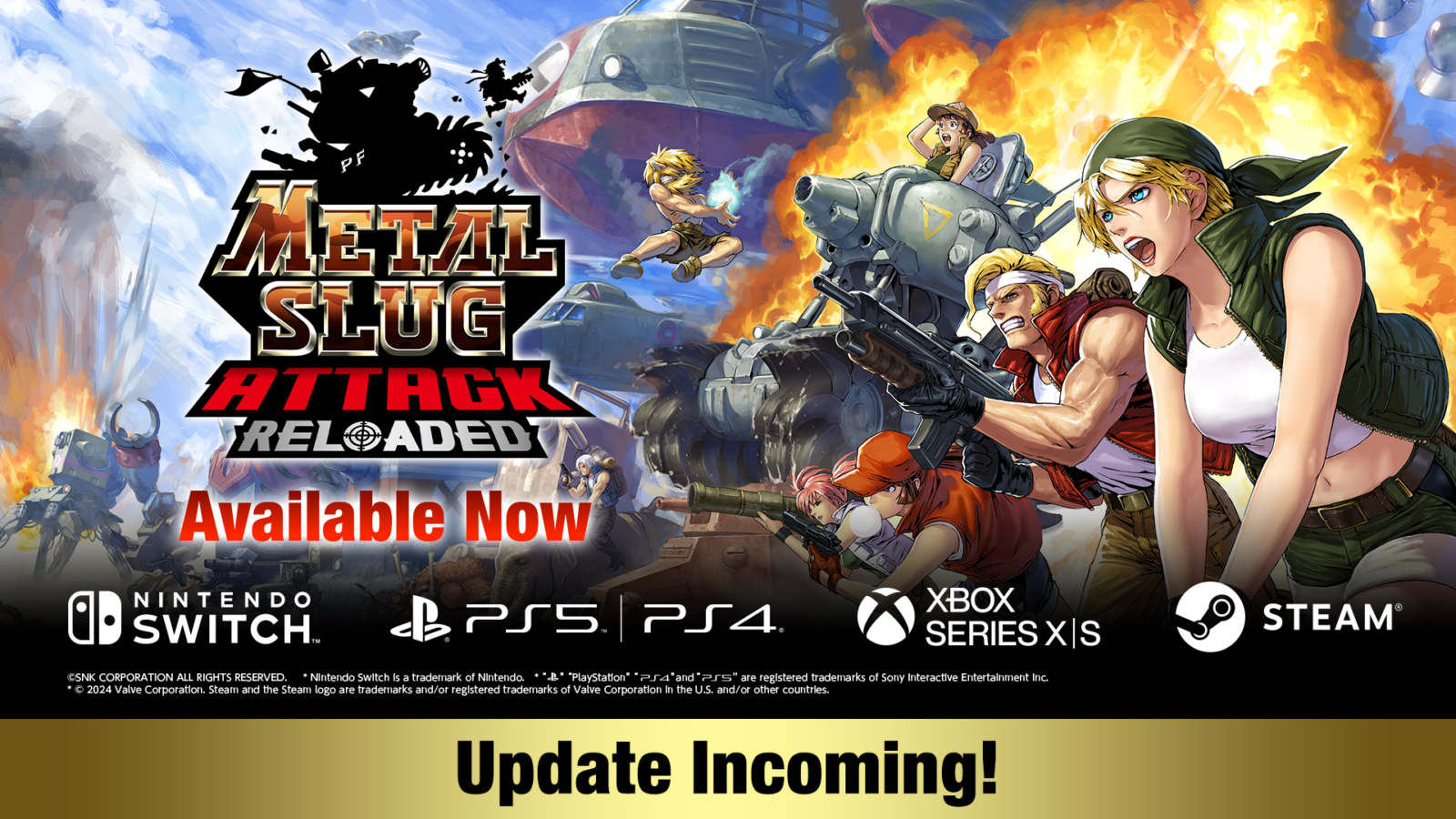 Metal Slug Attack Reloaded anuncia pacote de atualizações gratuitas