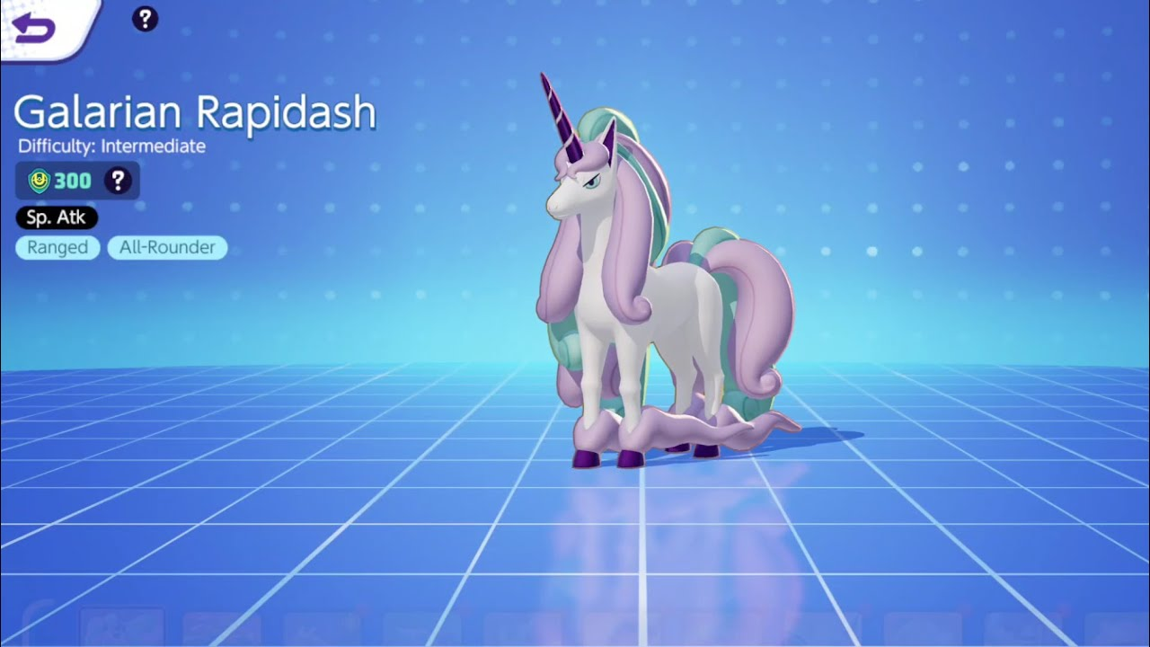 Galarian Rapidash tem novas informações divulgadas para Pokémon Unite