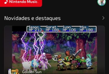 Trilha sonora de Golden Sun chega ao Nintendo Music