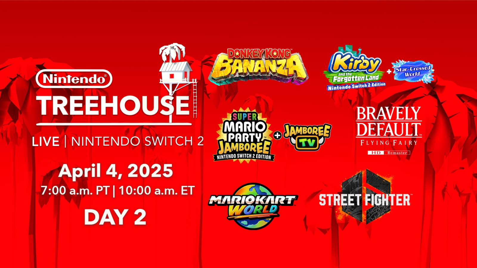 2ª Dia de Treehouse terá Street Fighter 6, Mario Party, Kirby e mais!