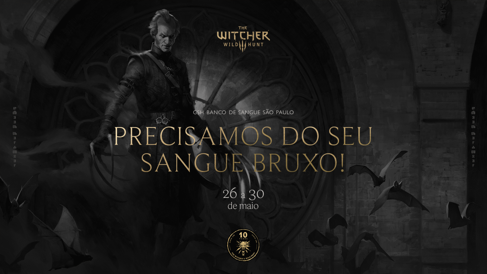 CD PROJEKT RED e Banco de Sangue unem forças em campanha de doação de sangue de The Witcher 3 : Wild Hunt!