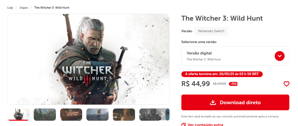 The Witcher 3 comemora 10 anos com trailer especial, artes inéditas e menor preço histórico no Switch
