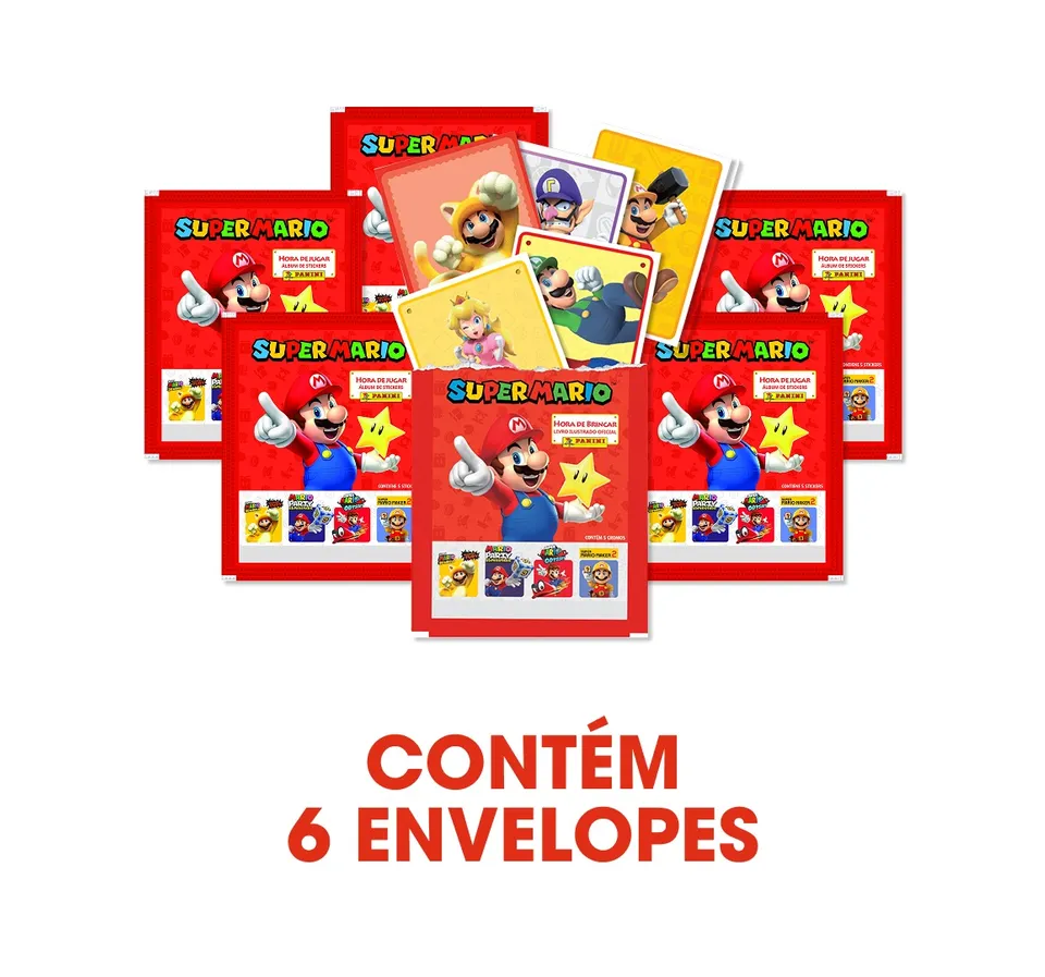 Panini lança álbum oficial de figurinhas do Mario no Brasil