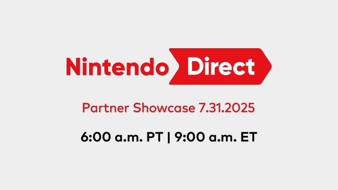 Nintendo Direct Partner Showcase é anunciada para amanhã, dia 31