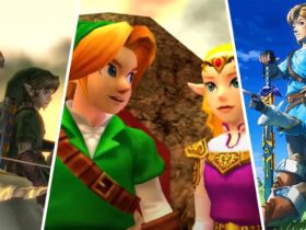 Zelda e Lin em Twilight Princess, Ocarina of Time e Breath of the Wild