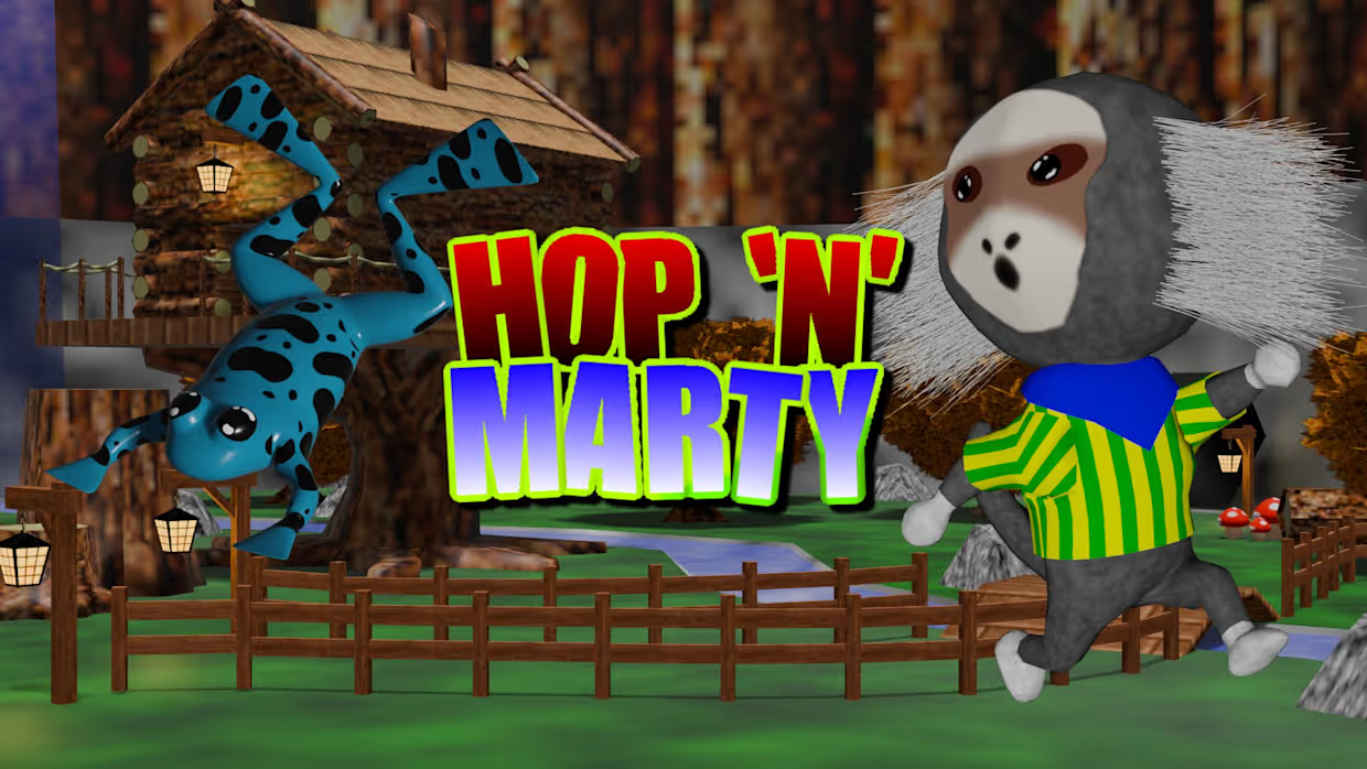 Inspirado nos clássicos jogos de plataforma 3D, Hop 'n' Marty chega esta semana ao Nintendo Switch
