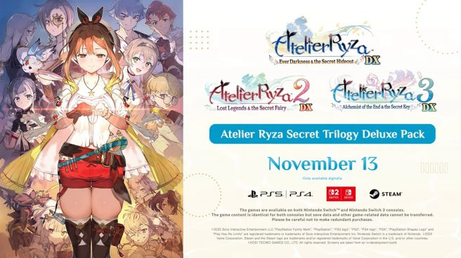Trilogia de Atelier Ryza recebe data de lançamento no Switch e Switch 2