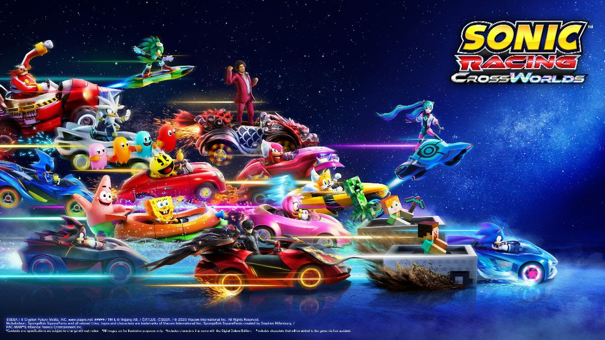 Sonic Racing: CrossWorlds revela novo trailer e novas informações sobre os modos de jogo