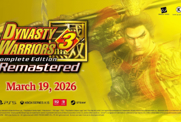 Dynasty Warriors 3: Complete Edition Remastered chega ao Nintendo Switch e Switch 2 em março de 2026
