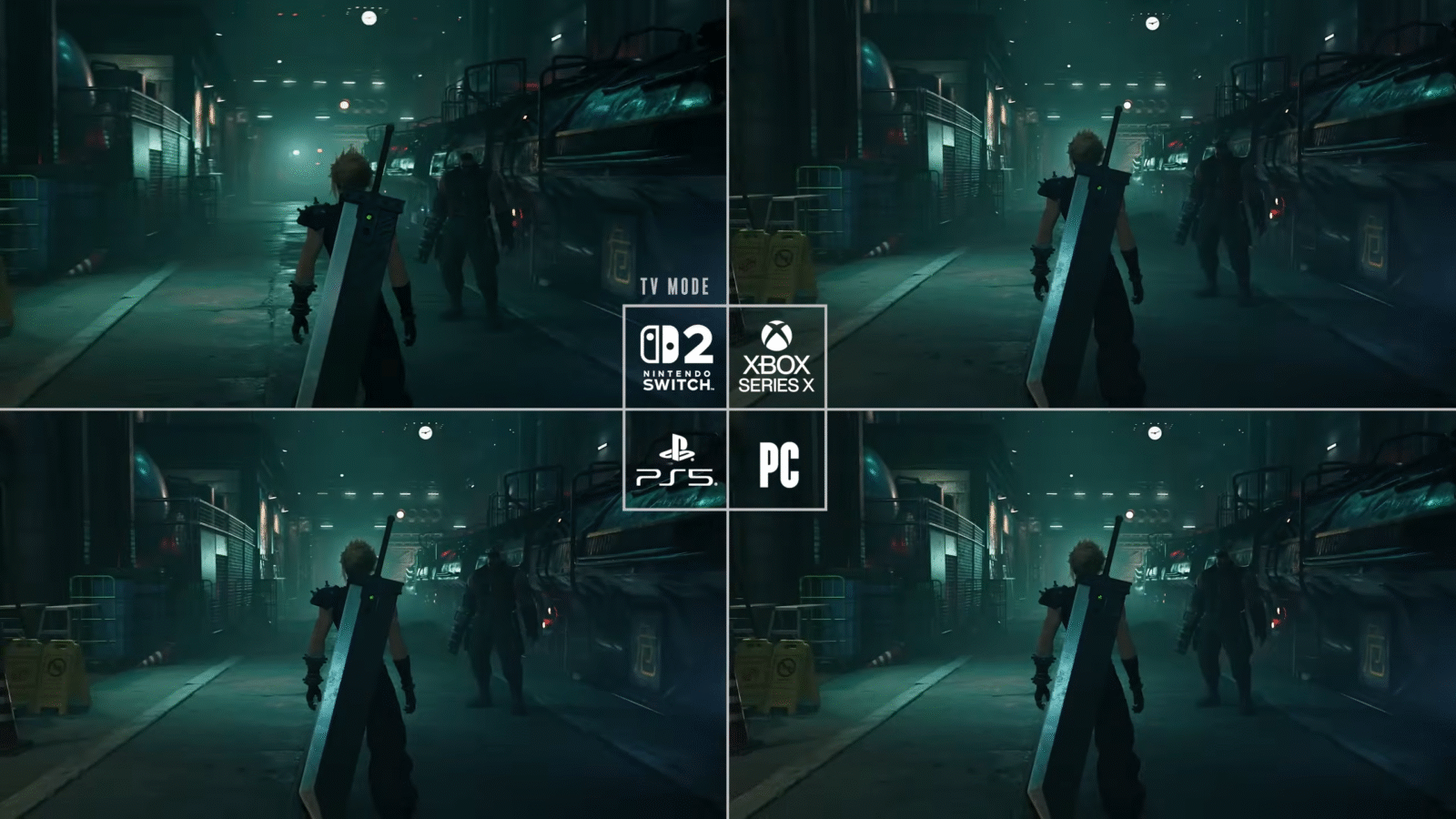 Square Enix divulga trailer comparativo de Final Fantasy VII Remake Intergrade no Switch 2 com outros consoles